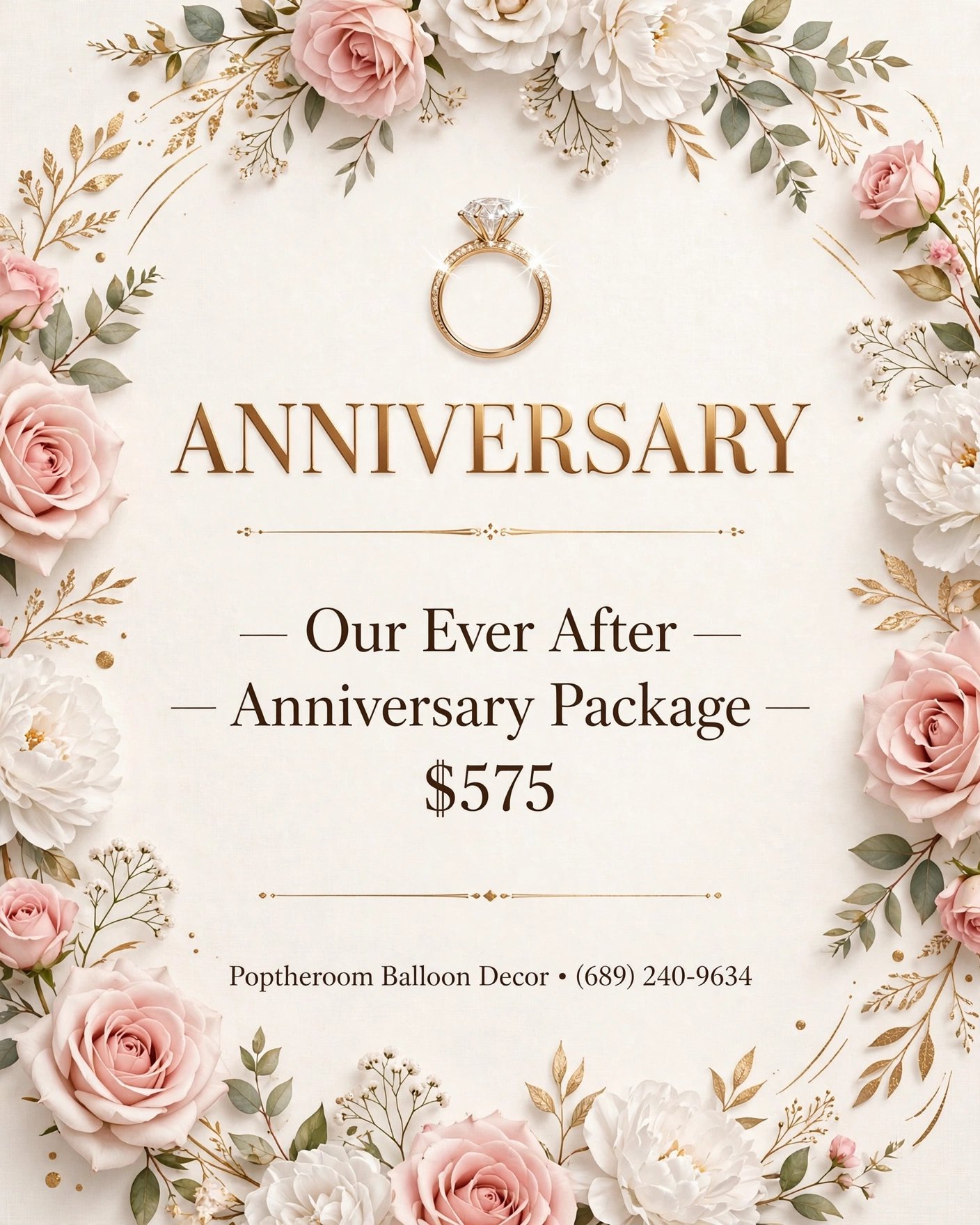 Our Ever After Anniversary Package, $575