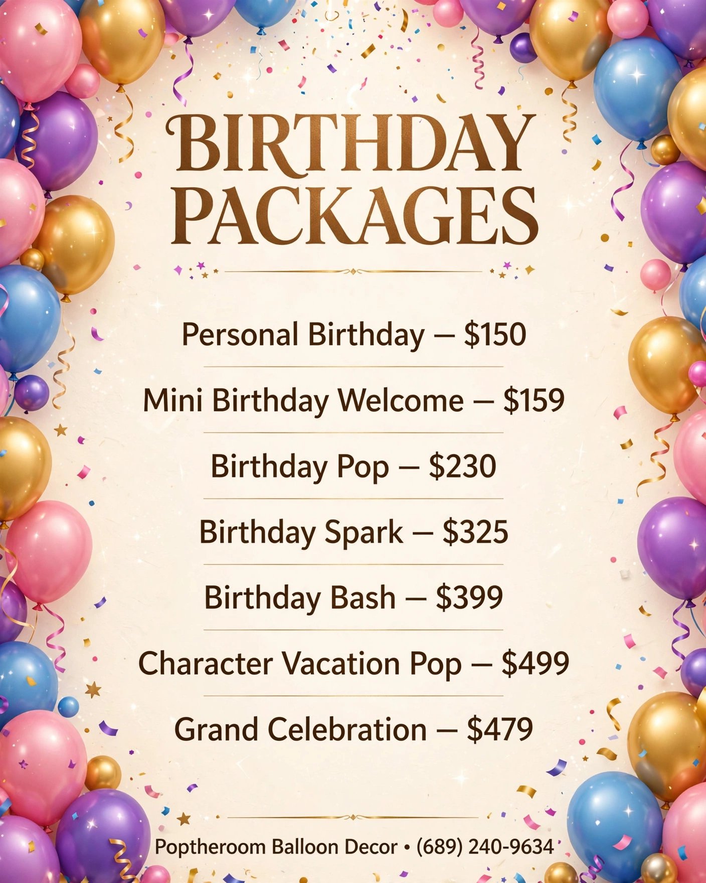 Birthday Packages